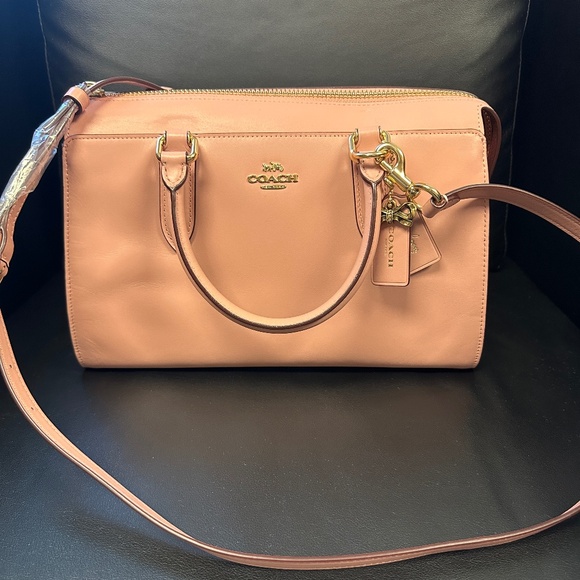 NWT! RARE! Coach X Selena Gomez Bond Bag Peony/Pink Leather Satchel 39290 - Picture 2 of 11
